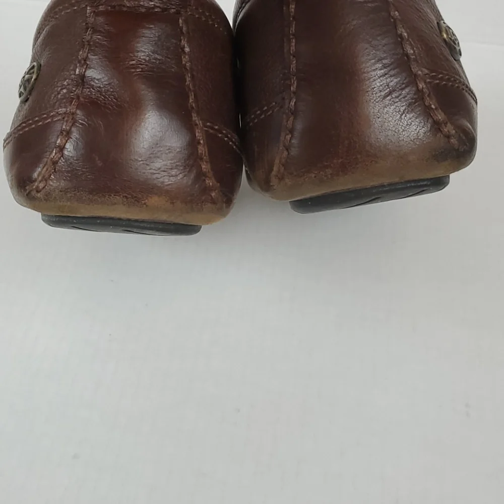 UGG brown leather men slip on shoes mocasin size 12